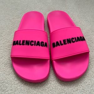 Pink Balenciaga Slides. Size 9